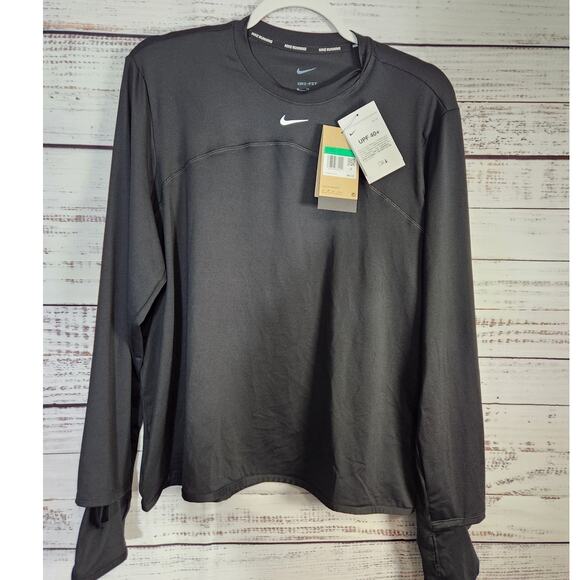 Nike Dri-Fit Running long sleeve black women's size XL - Picture 1 of 7